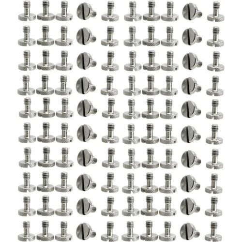 Stainless Steel Screws 1/4" Tripod Quick Release QR Plate Camera Flathead Slot (pack of 100)