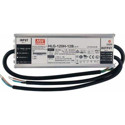 Meanwell Driver HLG-120H-12B 120W 10A 12V dimming LED Power Supply waterproof 7 years warranty