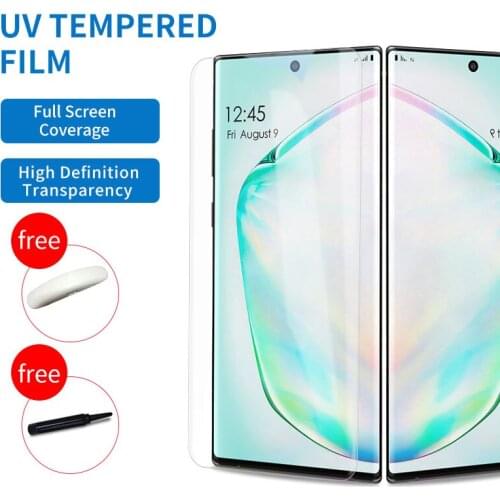 9H Full coverage tempered glass for Samsung Galaxy Note10 Note10 pro UV full glue screen protector film for Note10 Note10 pro