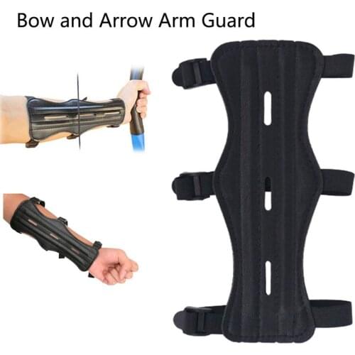 1set Archery 3 Strap Arm guard Cow Leather And Finger Guard Glove Tab Protective Set Hunting Shooting Accessories