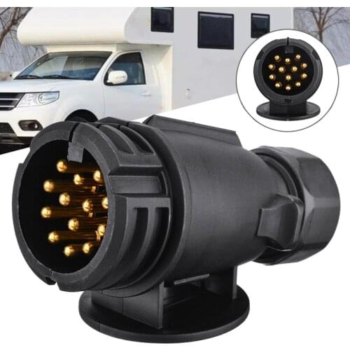 1PC Car Trailer Tester 13 Pin Towing Light Cable Circuit Plug Socket 13 Core Socket 12V Electrics Diagnostic Tools