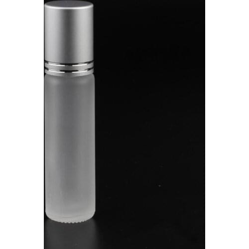 10ml Essential Oil Roll-on Bottles Glass Bottle Stainless Steel Roller Balls Silver Cap Roller Bottles LX9000