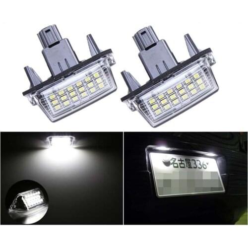 2Pcs WHITE LED REAR LICENSE PLATE LIGHTS LAMPS for Fortuner (2016-2021)