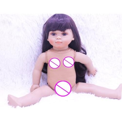 20 Inch 50cm Reborn Doll Long Hair Cute Bebe Girl Cotton Body Clothes Baby Reality Babies For Childrens Palymate Gifts
