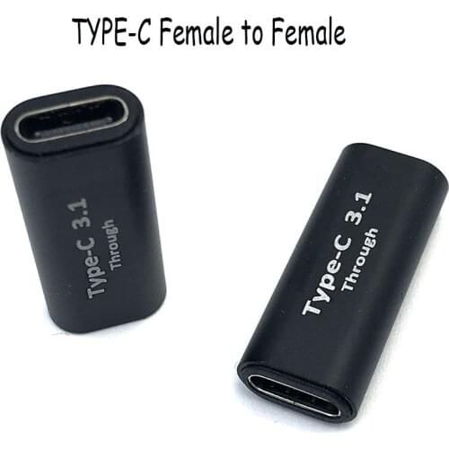USB Type C Adapter Female to Female Converter Portable USB-C Charge Data Sync Adapter Type-C Extension Cable for Phone Tablet