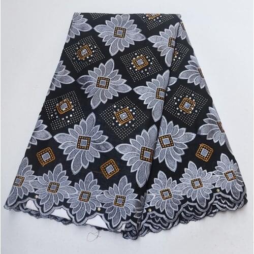 African polish Swiss dry lace fabric with stones embroidered man Nigerian Swiss voile laces in Switzerland 5 yards for wedding