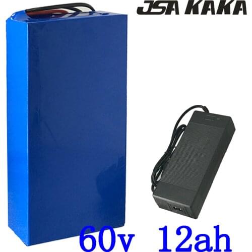 60V Battery 60V 12AH Electric Bike Battery 60V 8AH 10AH 12AH lithium Battery for 750W 1000W 1500W motor With 30A BMS+2A charger
