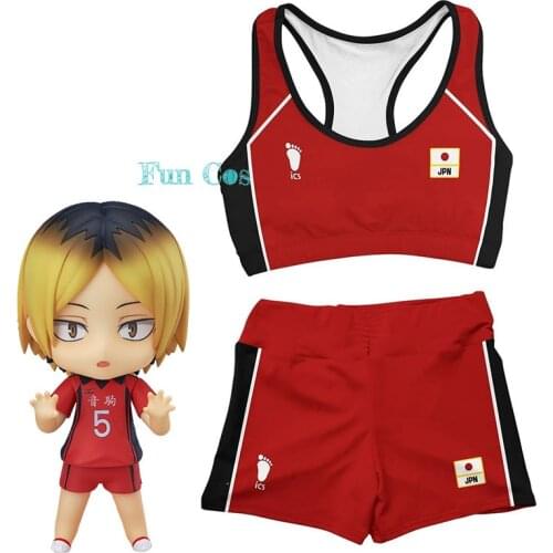 Anime Haikyuu Karasuno High School Swimsuit Kozume Kenma Kuroo Tetsurou Cosplay Costumes Teens Swimming Beach Shorts Sportswear