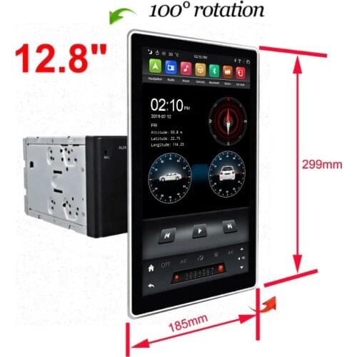 KLYDE KLYDE Tesla model 12.8 inch android 9.0 system 2 din car dvd player 100 degree 4G+32G/64G octa core audio for universal