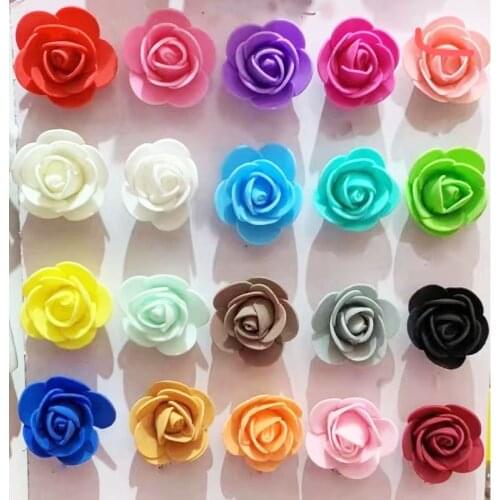 Rose bear flower head 3.5 cm in diameter Bud silk Sally Artificial flowers diy Wedding decoration Flower art materials