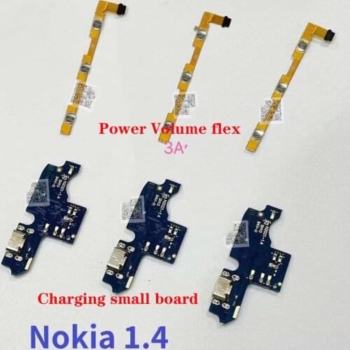 For Nokia 1.4 Power Volume on/off flex Cable USB Charger Charging Port Ribbon Flex Cable USB Dock Connector Board