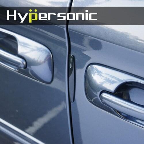 Hypersonic 4 Pcs Set Black Car Door Edge Guard Bumper Protector Molding Trim HP-6114