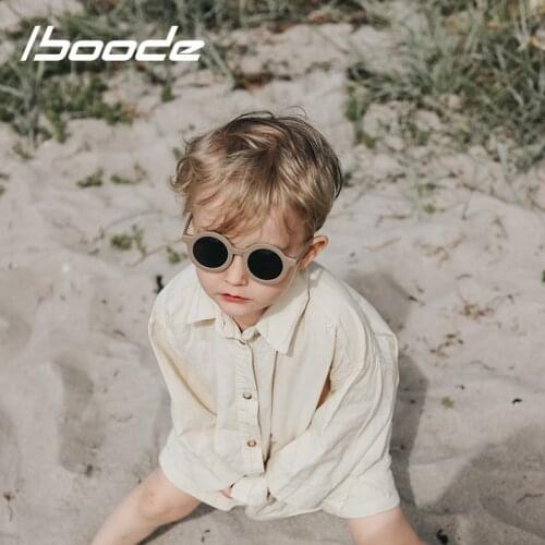 Iboode Brand Baby Round Kids Sunglasses Cute Round Street Sun glasses For Boys Girls UV400 Frame Summer Beach Holiday Eyewear