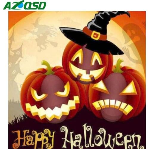 AZQSD 5d Diamond Painting Diy Pumpkin Picture Of Rhinestones Home Decor Diamond Embroidery Cartoon Mosaic Handmade Craft