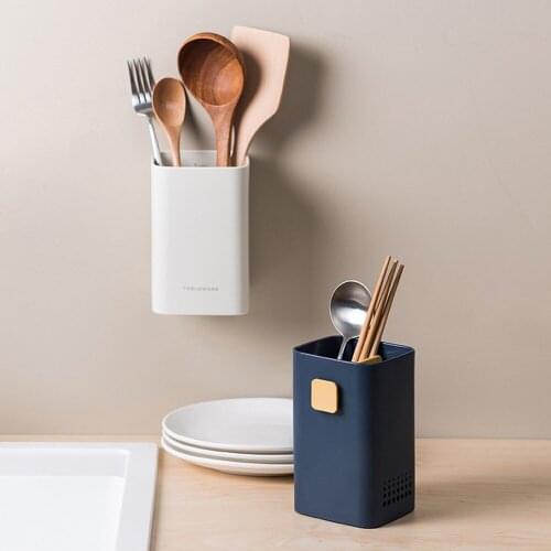 Kitchen Tableware Basket Storage Box 2 Compartment Storage Chopstick Fork Spoon Shovel Knife Kitchen Utensil Rack Accessory