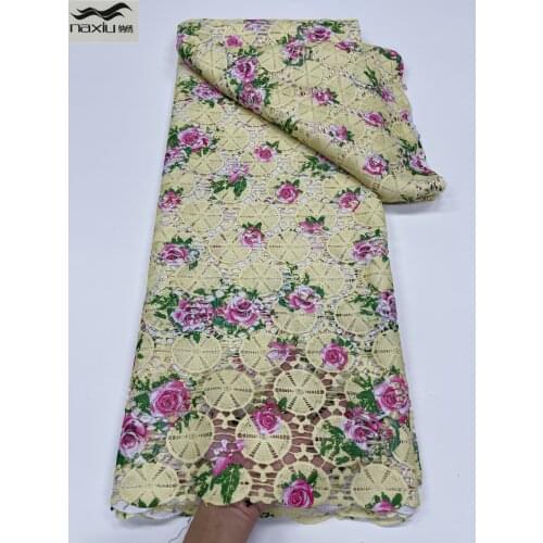 Madison French Milk Silk Lace Fabric 2021 High Quality Sequins Lace African Nigerian Lace Fabrics For Wedding Dress Sewing