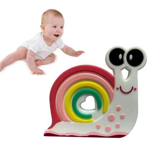 Cartoon Silicone Baby Teether Cute Snails Shape Newborn Kids Teething Molar Toy