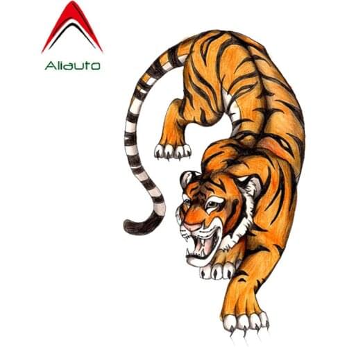 Aliauto Car Sticker Tigers Down The Mountain Accessories Decorative PVC Decal for Bmw X6 E70 Smart Fortwo 451 Toyota,8CM*13CM