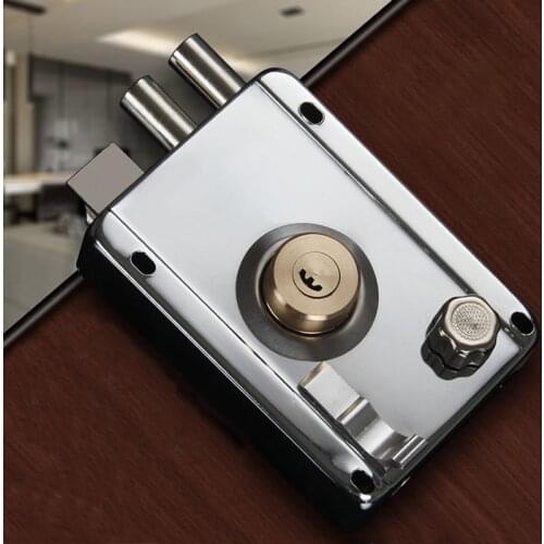 Exterior Iron Door Locks Security Anti-theft Multiple Insurance lock Wood gate lock for Furniture Hardware