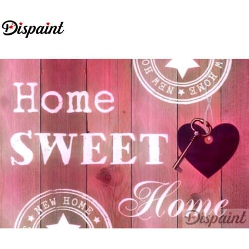 Dispaint Full Square/Round Drill 5D DIY Diamond Painting "Letter pattern" Embroidery Cross Stitch 3D Home Decor A10340