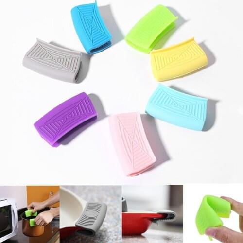 New Multi-Color Kitchen Silicone Insulated Oven Gloves Casserole Ear Pot Holder Handle Anti-Hot Gloves Kitchen Accessories