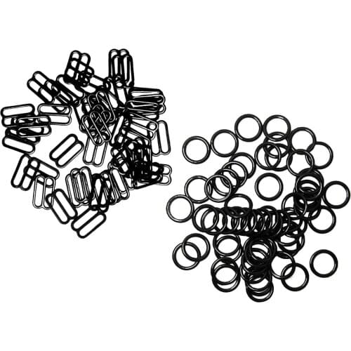 Useful Gadget 200Pcs/Pack Metal 10mm Bra Lingerie Strap Sewing Clip O Rings Fig 8 Slider for Women Girl