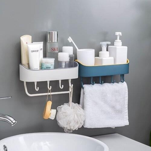 Bathroom Shelf Bathroom Adhesive Storage Rack Kitchen Home Decoration Corner Shower Shelf Rack Storage Rack Accessories