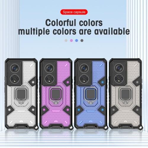 Shockproof Heavy Duty Armor Case For Huawei Honor 50 Transparent Ring Stand Phone Cover Shell Fundas For Wuawei P50 Pro Xonor SE