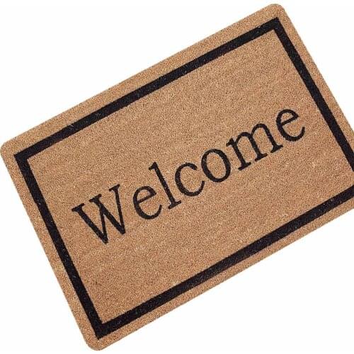 Rubber sole Doormat Welcome Entrance Pad Hallway Area Rug Simple 3D Printed Absorb Water Anti-Slip Floor Mat Funny Custom Carpet