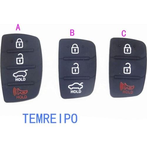 20pcs/lot Rubber Silica Gel Replacement Key Cover Shell Case Button For Hyundai key Pad