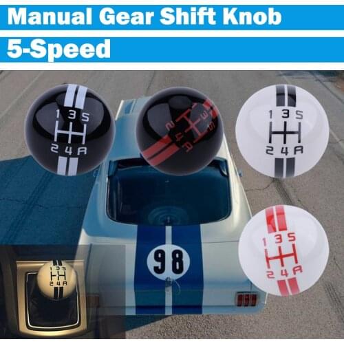 Universal 5 Speed Gear Shift Knob Manual Shifter Handle For Ford Mustang Shelby Classic Design Car Accessories Replacement