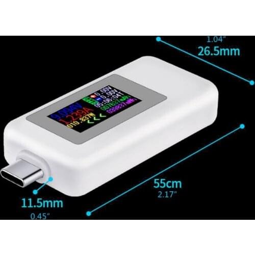 KWS-1902C Type-C Color Display USB Tester Current Voltage Monitor Power Meter