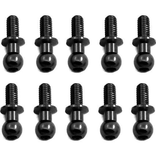 10Pcs/lot M3 Metal Hex Ball Head Screws for Tamiya TT01 TT02 Sakura D5 1/10 RC Drift Car Spare Parts Universal Color optional