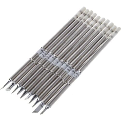 10Pcs T12-B2 D24 C4 ILS JL02 KU K BC2 BL BC1 15cm Solder Iron Tips T12 For Hakko Soldering Rework Station FX-951 FX-95