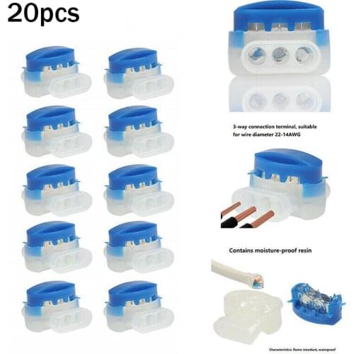 20 Pieces Cable Connector Waterproof Connector Connection Terminals For Garden Robotic Lawnmower
