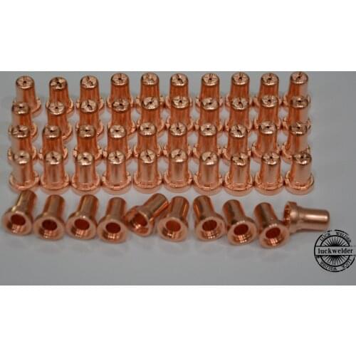 200pcs Extended Long Tips 0.9mm hole For 40A PT-31 Torch Air Plasma Cutter 40D CUT40 50D CUT50