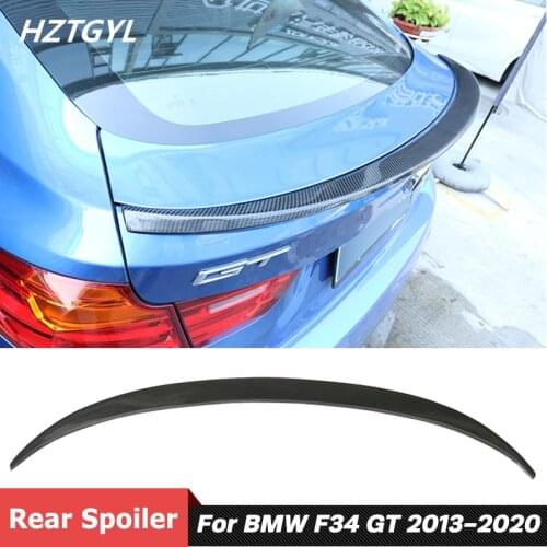 3D Style Carbon Fiber Material Small Back Trunk Wing Rear Spoiler For BMW 3 Series F34 GT Car 2013 Up