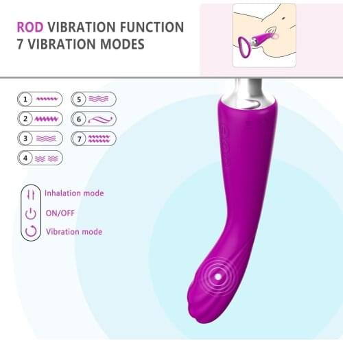 7 Frequency Nipple Breast Sucking Vibrator Dual Strong Vibrator Silicone Female Anal Clitoral Vaginal Stimulator Adult Sex Toys