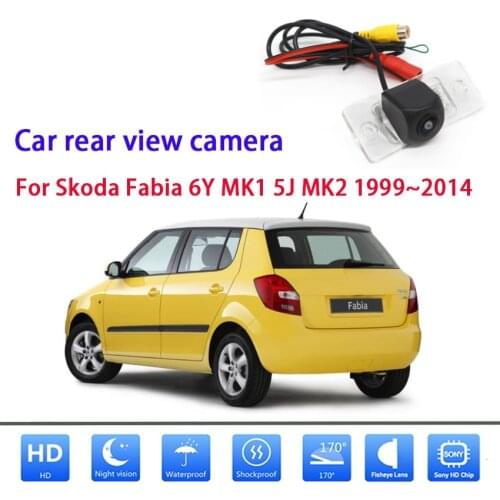 Car Rear View Camera For Skoda Fabia 6Y MK1 5J MK2 1999~2014 CCD night vision automatic reversing camera HD night vision