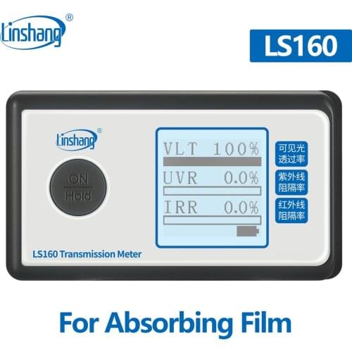 Linshang LS160 Automotive Solar Film Tester LS160A Window Film Transmission Meter Measure VLT UV Blocking Rate IR Rejection Rate