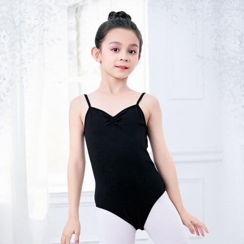 Girls Ballet Leotard Candy Color Spaghetti Strap Camisole Dance Leotard Ballet Costumes Low Back Mesh Gymnastic Dance Bodysuit