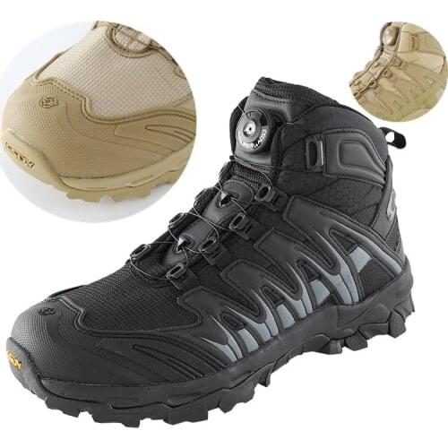 Tactical Boots Men Army Fan Outdoor Combat Training Military Boot Non-slip Wearproof Climbing Hiking Shoes Quick Wear Sport Shoe