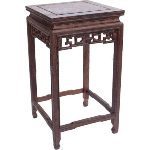 Wood carving handicraft furnishing articles household act the role ofing is tasted square vase flowerpot tank base