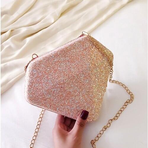 Mini Designer Bag Luxury Women New Purses 2021 Hardware Chain Portable Sequin Decoration Clutches Evening Shoulder Bags