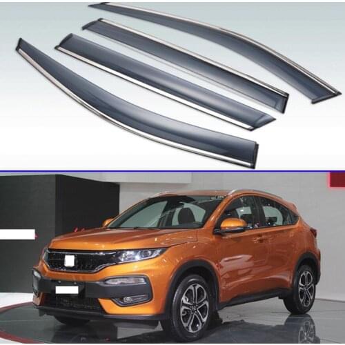 For Honda Velez XR-V HR-V 2014 2015 2016 2017 2018 2019 Plastic Exterior Visor Vent Shades Window Sun Rain Guard Deflector 4pcs