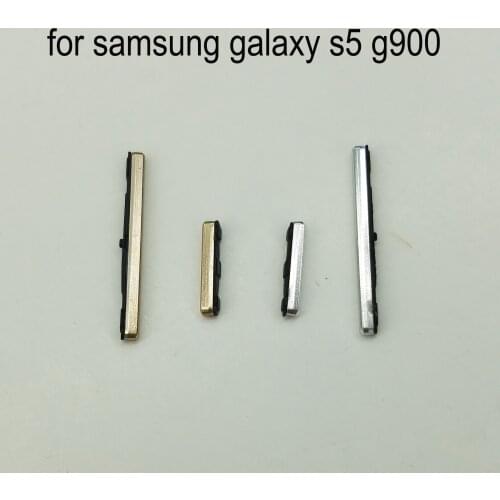 For Samsung Galaxy S5 G900F G900H G900I G900 i9600 G900FD G900MD Phone Housing Frame Volume Power Button On Off Side Key Gold