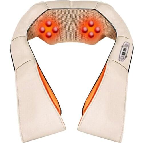 Electric neck rest massager, suitable for back pain, neck physiotherapy red massage massager, body health care relax, hot compre