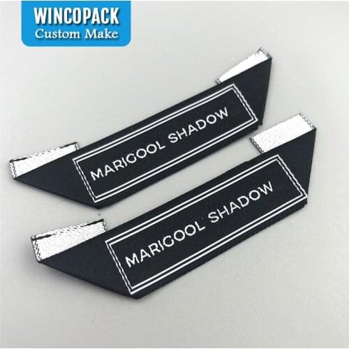 Customize Brand Name Logo Woven Cheap Clothing Label Fabric Cloth Garment Labels WL077