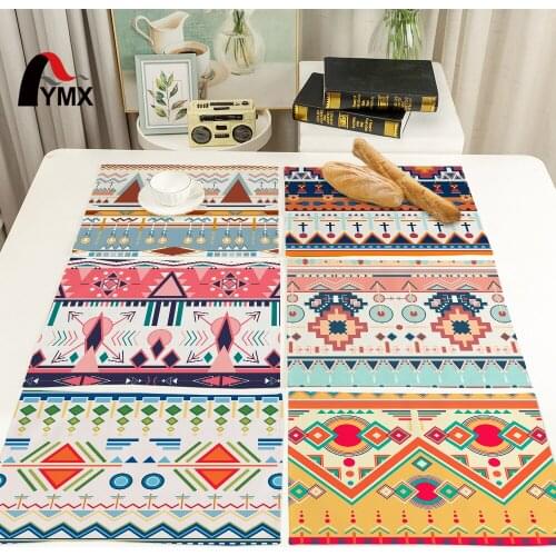FYMX Fantastic Placemats With Irregular Patterns And Brightly Colored Placemats For Wedding Tabletop Meal Decoration