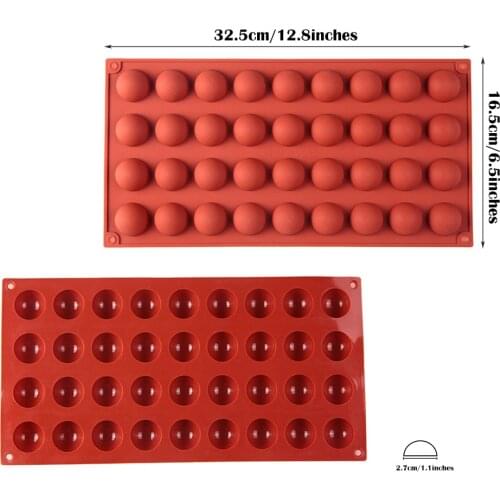 36 Hole Round Shape Cake Mold Half Ball Sphere Silicone Mold For Chocolate Dessert Mousse Mould Diy Decorating Cake